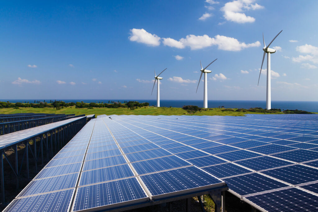 太陽光と風力発電の再生エネルギー